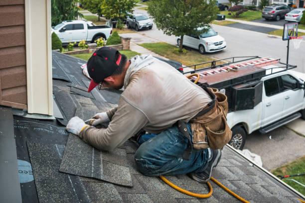 Professional Storm Damage Roof Repair technician working in Fox Lake, WI